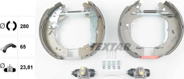 Textar 84054500 - Комплект тормозных колодок, барабанные autospares.lv