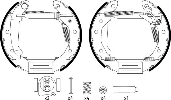 Textar 84054000 - Комплект тормозных колодок, барабанные autospares.lv