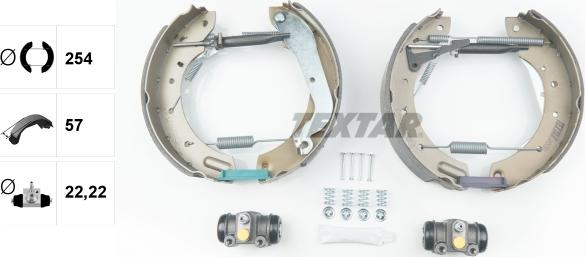 Textar 84055801 - Комплект тормозных колодок, барабанные autospares.lv