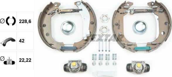 Textar 84056601 - Комплект тормозных колодок, барабанные autospares.lv