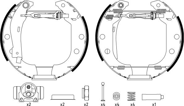 Textar 84056601 - Комплект тормозных колодок, барабанные autospares.lv