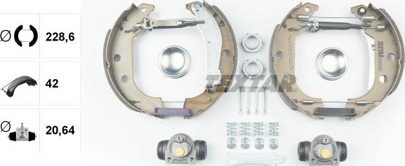 Textar 84056602 - Комплект тормозных колодок, барабанные autospares.lv