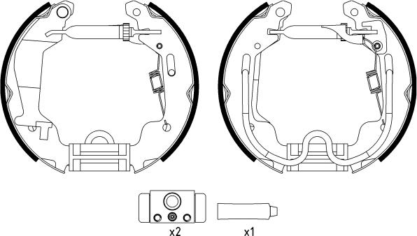 Textar 84058000 - Комплект тормозных колодок, барабанные autospares.lv