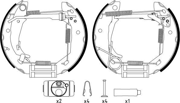 Textar 84053000 - Комплект тормозных колодок, барабанные autospares.lv