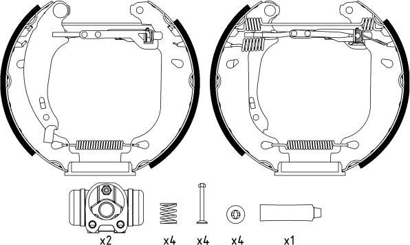 Textar 84053700 - Комплект тормозных колодок, барабанные autospares.lv