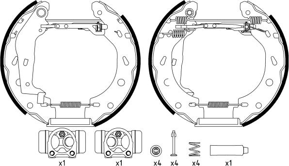 Textar 84057400 - Комплект тормозных колодок, барабанные autospares.lv