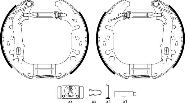 Textar 84065402 - Комплект тормозных колодок, барабанные autospares.lv