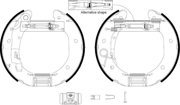 Textar 84060900 - Комплект тормозных колодок, барабанные autospares.lv