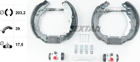 Textar 84060200 - Комплект тормозных колодок, барабанные autospares.lv