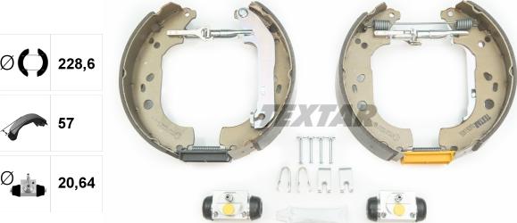 Textar 84061400 - Комплект тормозных колодок, барабанные autospares.lv