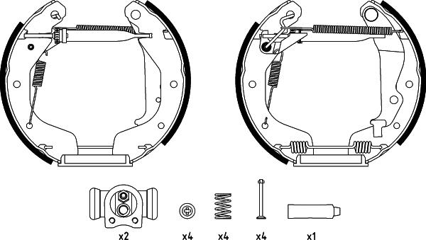 Textar 84062500 - Комплект тормозных колодок, барабанные autospares.lv