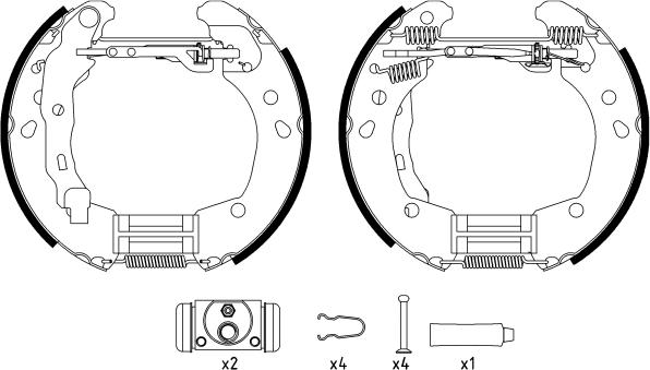 Textar 84062600 - Комплект тормозных колодок, барабанные autospares.lv