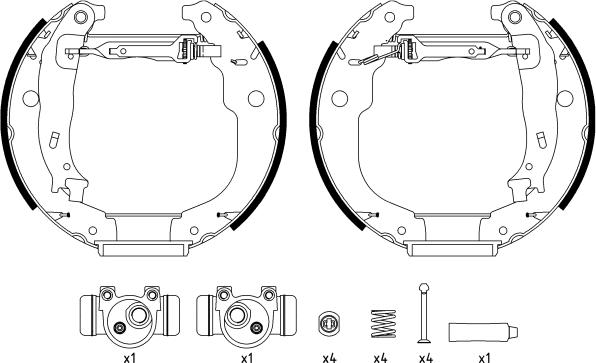 Textar 84067200 - Комплект тормозных колодок, барабанные autospares.lv