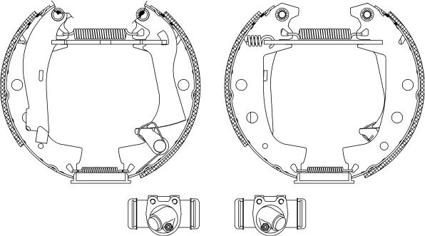 Textar 84000100 - Комплект тормозных колодок, барабанные autospares.lv