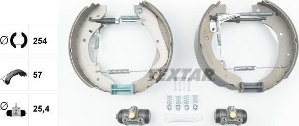 Textar 84015700 - Комплект тормозных колодок, барабанные autospares.lv