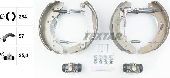 Textar 84015701 - Комплект тормозных колодок, барабанные autospares.lv