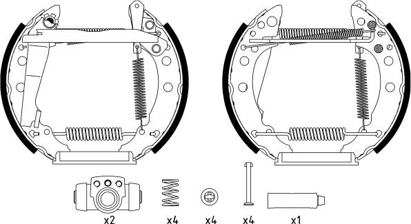 Textar 84018200 - Комплект тормозных колодок, барабанные autospares.lv