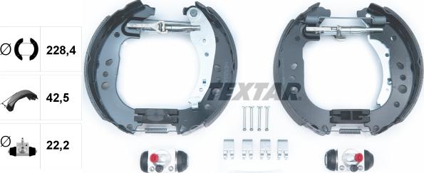 Textar 84081700 - Комплект тормозных колодок, барабанные autospares.lv