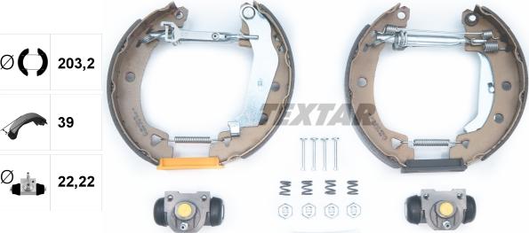 Textar 84038600 - Комплект тормозных колодок, барабанные autospares.lv