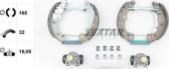 Textar 84038000 - Комплект тормозных колодок, барабанные autospares.lv