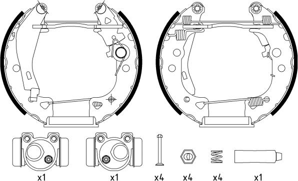 Textar 84038002 - Комплект тормозных колодок, барабанные autospares.lv