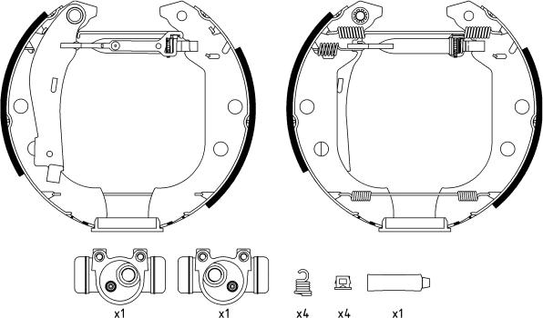 Textar 84038100 - Комплект тормозных колодок, барабанные autospares.lv