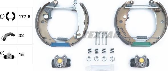 Textar 84033301 - Комплект тормозных колодок, барабанные autospares.lv