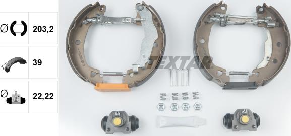 Textar 84037903 - Комплект тормозных колодок, барабанные autospares.lv