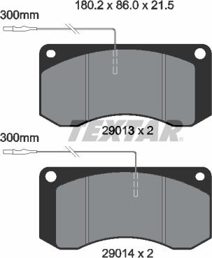 Textar 2901302 - Тормозные колодки, дисковые, комплект autospares.lv