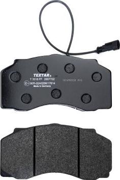 Textar 2907702 - Тормозные колодки, дисковые, комплект autospares.lv