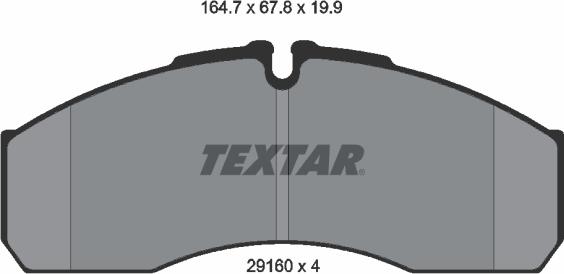 Textar 2916002 - Тормозные колодки, дисковые, комплект autospares.lv