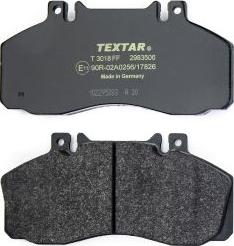 Textar 2983506 - Тормозные колодки, дисковые, комплект autospares.lv