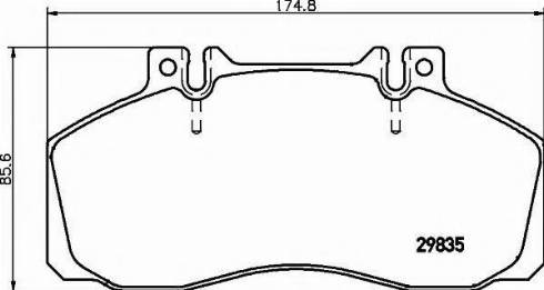 Textar 2983570 - Тормозные колодки, дисковые, комплект autospares.lv