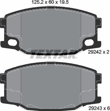 Textar 2924201 - Тормозные колодки, дисковые, комплект autospares.lv