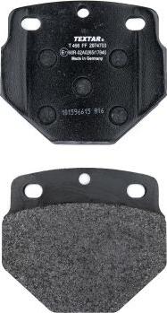 Textar 2974703 - Тормозные колодки, дисковые, комплект autospares.lv