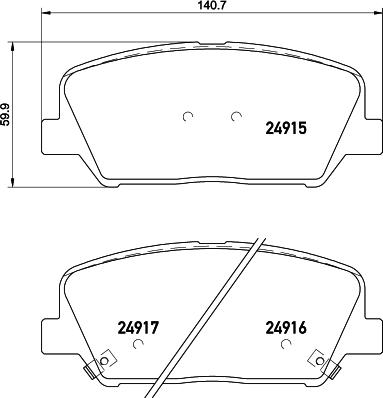 Textar 2491503 - Тормозные колодки, дисковые, комплект autospares.lv