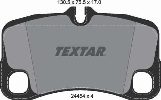 Textar 2445403 - Тормозные колодки, дисковые, комплект autospares.lv