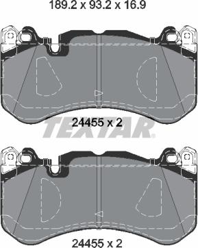 Textar 2445505 - Тормозные колодки, дисковые, комплект autospares.lv