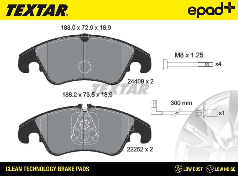 Textar 2440903CP - Тормозные колодки, дисковые, комплект autospares.lv