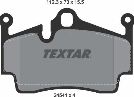 Textar 2454101 - Тормозные колодки, дисковые, комплект autospares.lv