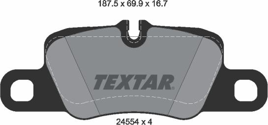 Textar 2455404 - Тормозные колодки, дисковые, комплект autospares.lv