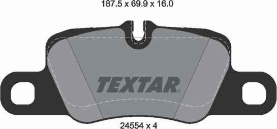 Textar 2455402 - Тормозные колодки, дисковые, комплект autospares.lv