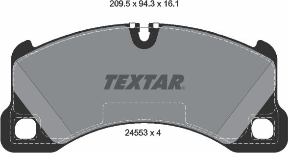 Textar 2455301 - Тормозные колодки, дисковые, комплект autospares.lv