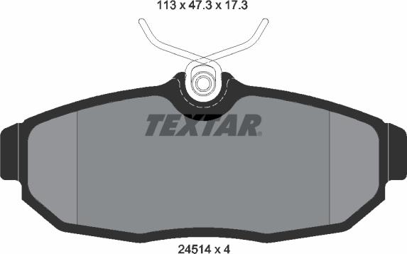 Textar 2451401 - Тормозные колодки, дисковые, комплект autospares.lv