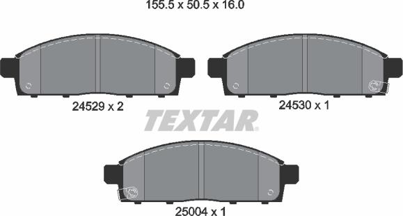 Textar 2452905 - Тормозные колодки, дисковые, комплект autospares.lv