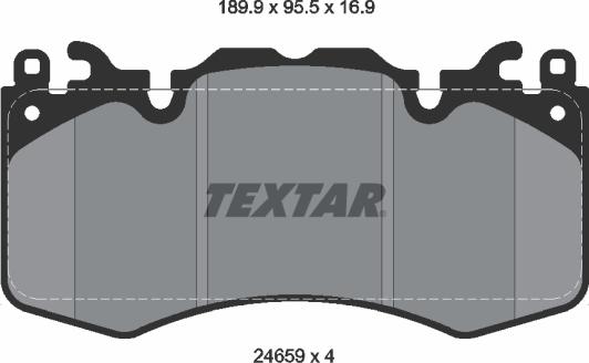 Textar 2465901 - Тормозные колодки, дисковые, комплект autospares.lv