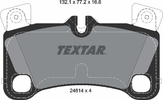 Textar 2461401 - Тормозные колодки, дисковые, комплект autospares.lv