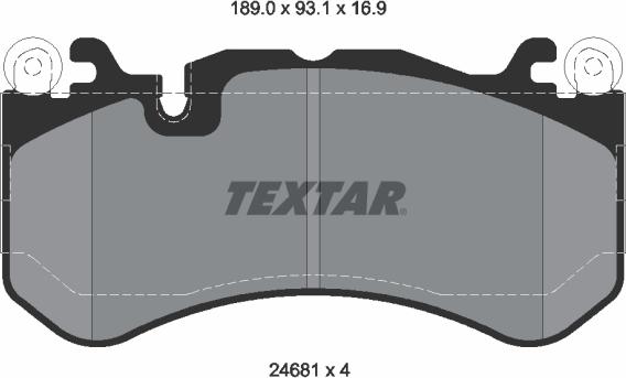 Textar 2468101 - Тормозные колодки, дисковые, комплект autospares.lv