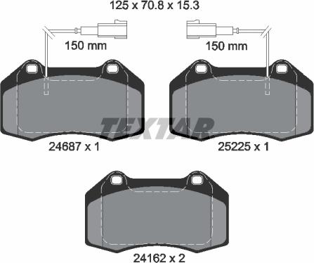 Textar 2468701 - Тормозные колодки, дисковые, комплект autospares.lv