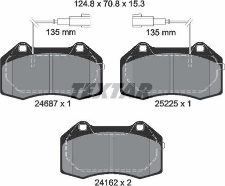 Textar 2468703 - Тормозные колодки, дисковые, комплект autospares.lv